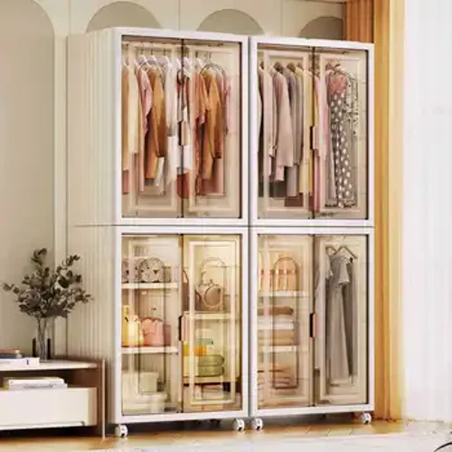 Majelis Simple lempitan lemari panyimpenan lemari gedhe kapasitas kluwarga kamar turu sandhangan ngarep Living kamar Multi-lapisan lemari klambi