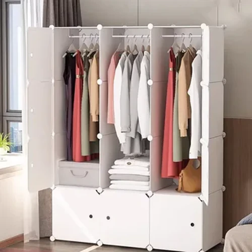 Kệ đơn giản Tủ quần áo Phân vùng Lưu trữ Quần áo Tủ quần áo di động Phòng ngủ Mở màn hình Tiết kiệm không gian Guarda Roupa Nội thất gia đình
