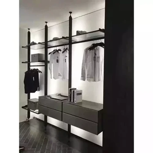 Comh-Aireachta Oscailte Wardrobe Troscán Baile Só, seomra leapa Troscán don seomra Dearadh Coitianta Siúlóid Alúmanam i Closet