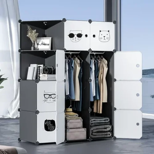 Deighiltí Simplí Oscailte Deighiltí Éadaí Stórála Eagraí Inaistrithe Wardrobe Seomraí Leapa Cófra Comh-Aireachta Vestidores Salon Troscán