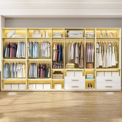 Người tổ chức Tủ Quần Áo Cô Gái Kim Loại Lớn Mở Gỗ Di Động Trẻ Em Tủ Quần Áo Cửa Trượt Vintage Đầm Rangement Thông Gió Đồ Nội Thất