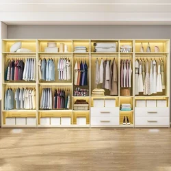 Người tổ chức Tủ Quần Áo Cô Gái Kim Loại Lớn Mở Gỗ Di Động Trẻ Em Tủ Quần Áo Cửa Trượt Vintage Đầm Rangement Thông Gió Đồ Nội Thất