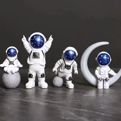4 ks Socha astronauta Socha Socha Spaceman Socha Vzdělávací hračka Desktop Domácí dekorace Model astronauta Pro děti Dárek