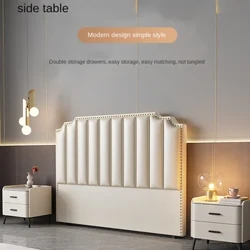 Cabeceiras de cama cabeceira macia saco novo encosto de chão simples e moderno cabeceira de madeira maciça falso couro personalizável tete de lit