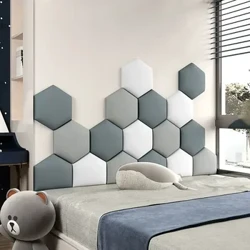 Fa'atekonolosi Ie Moega Ulufale Fa'anofoa Nordic Style Hexagon Pa puipui Fa'amau Ulu Moega Fa'amau Fa'apipi'i Tete De Lit