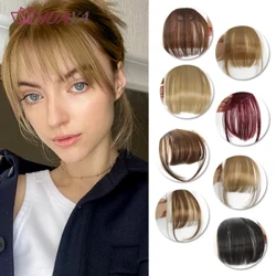 Synteettiset Air Bangs Hius Clip-In pidennys Etuhapsut Hiuskappaleet Air Bangs Fiber Hiustarvike Invisible Natural