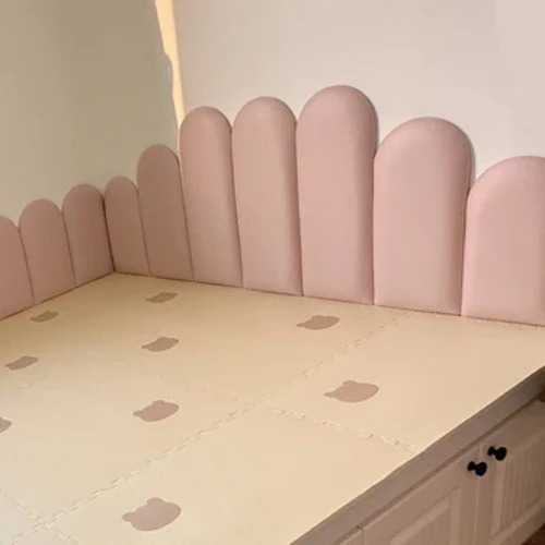 Ronde Bed Hoofdeinde Tatami Muur Anti-collision Muurstickers zelfklevende Tete De Lit Chambre A Coucher Hoofdeinden