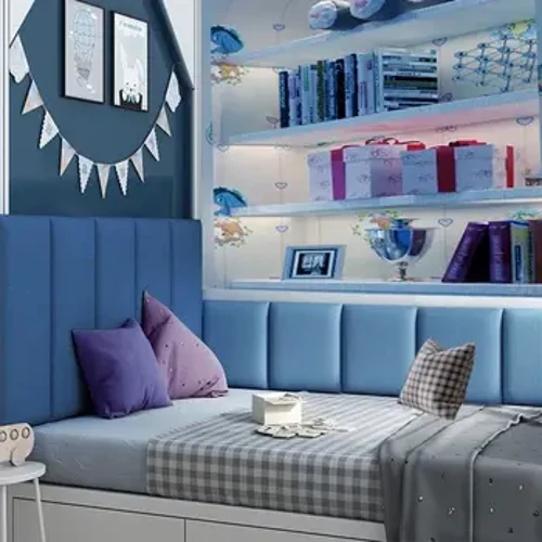 Igumbi lokuhlala elishisayo elithengisa kakhulu elithengisa izinto ezishisayo, i-headboard yendwangu eseceleni kombhede cushion cushion, udonga oluthambile lwe-tatami, unamathisela umbhede wensimbi en