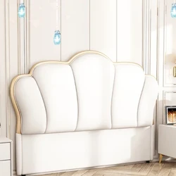 Moderne luksus hodegjerde i skinn for dobbelseng Avanserte soveromsmøbler for barn eller voksne Minimalistiske sengegavler i tre