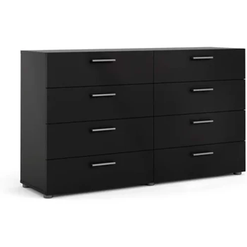 Feisteas Dúbailte Tarraiceán Tvilum 8, 15.85" D x 55.12" W x 32.17" H, Neamhlonrach Dubh