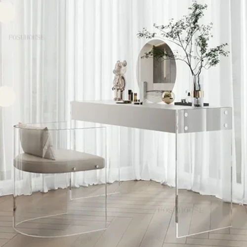 Moderne Minimalistisk Akryl Kommoder for Soveromsmøbler Designer Lys Luksus Fritid Husholdningsoppbevaring Soverom Sminkebord