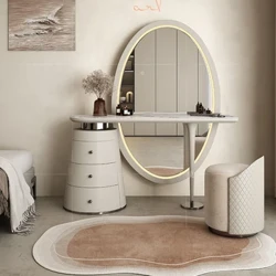 Tủ quần áo dành cho nữ Tủ có tay cầm sang trọng Mỹ phẩm Tủ trang điểm hiện đại Trang điểm toàn thân Gương Schminktisch Đồ gia dụng