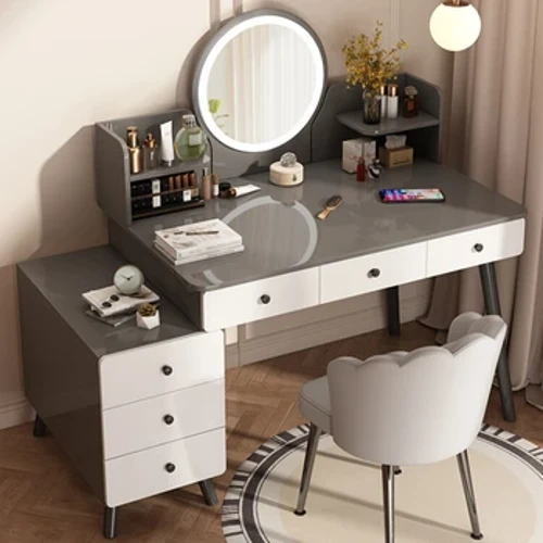 Nordic moderno cômodas extensível mesa de quarto crianças coreano cabeceira pequenos armários cinza penteadeira camarim móveis sala estar