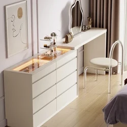 Dresser 2023 yeni lüks yatak odası basit modern komodin köşe tuvalet masası entegre masif ahşap
