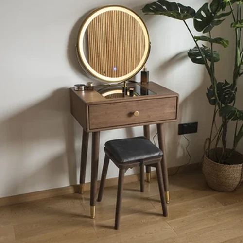 Kvinners soveromskommode Speil Luksus Kosmetikk Minimalistisk Lys Hårbord Vintage Moderne Nordisk Stil Penteadeiras Hjemmeinnredning