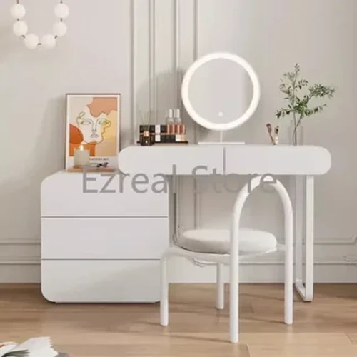 Vanity Gwyn Dreser Cabinet Storio Drôr Moethus Modern cyfansoddiad Tabl Trefnydd Gwyn Tocador Mueble Ystafell Wely Dodrefn LJ50DT