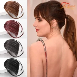 LATANG Synthetig Aer Bangs, Merched Bangs Naturiol Darn Gwallt Du Brown Clip Estyniad Gwallt Wig Du Brown Brown Jewelry Oedolion