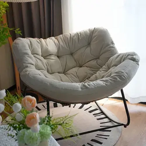 Lazy Gyngestol Sofa Tilbagelænet Sove Fritidsstol Hjem Voksen Hvilestol Stue Balkon Enkelt Fritid Rattan Stol