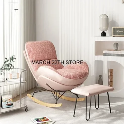 Rocking Chair Phòng Khách Ban Công Lười Rocking Ghế Nhà Ghế Sofa Đơn Ghế Ánh Sáng Sang Trọng Internet Sofa Ghế Phòng Chờ