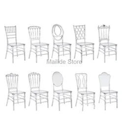 Silla transparente de cristal nórdico, silla comercial para Hotel, muebles de Hotel, silla de boda al aire libre, sillas de salón para banquetes para eventos