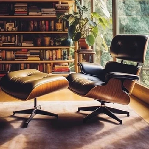 Ghế Phòng Khách Da Thật Có Ghế Văn Phòng Tối Giản Hiện Đại Chaise Lounge Light Ghế Giải Trí Cao Cấp Có Ghế Phân