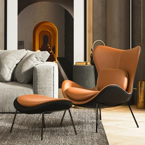Wingback Phòng Chờ Ghế Phòng Khách Da Cao Cấp Ghế Bành Chống Thấm Nước Ghế Phòng Khách Tầng Người Lớn Muebles Vật Dụng Gia Đình