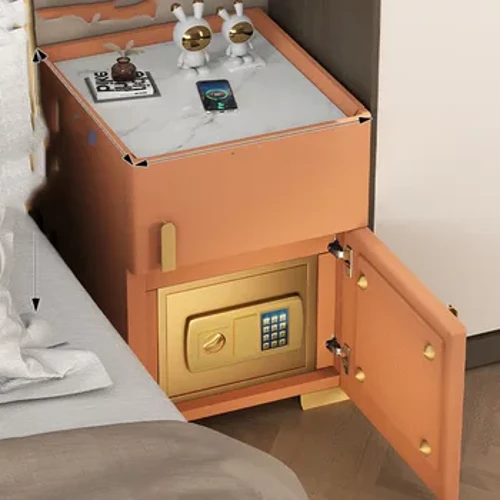 Mesa de cabeceira moderna e luxuosa de meados do século, mesa lateral nórdica inteligente para quarto e sala de estar, móveis para casa