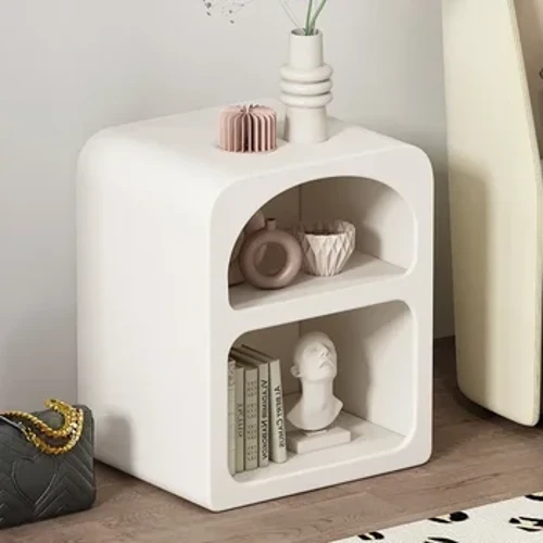 Comodini bianchi italiani Camera da letto Organizzatori bianchi Comodino semplice Centro di lusso Trucco Piccoli mobili per la casa nachttisch