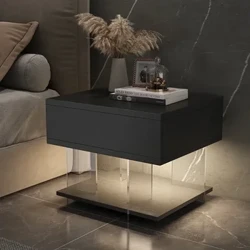 Seastáin Oíche Crochta Só Eagraithe Caol Trédhearcacha Makeup Tábla Cois Leapa Tarraiceáin Nua-Aimseartha Muebles Troscán Sibhialta Teaghlaigh