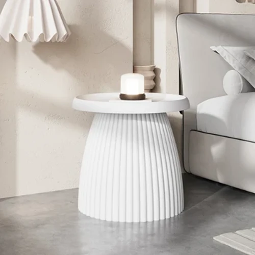 Small Acrylic Bedside Table Unique Korean Modern Plastic Nightstands Round Balcony Armarios De Dormitorio Storage Furniture