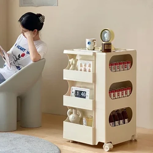 Nhỏ Bắc Âu Bàn Đầu Giường Phòng Ngủ Cao Cấp Tủ Hợp Thời Trang Đầu Giường Nhựa Tổ Chức Di Động Mesitas De Noche Salon Nội Thất