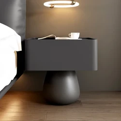 Pleönekeý rustiki gijeki stendler Gara guramaçylar Minimalist lýuks döwrebap düşek stoly ykjam estetiki stol De Çewet mebelleri