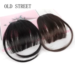 Bangs Aer Synthetig Naturiol Byr Brown Du Ymylol Gwallt Ffug Estyniad 1 Clip Mewn Affeithwyr Hairpieces Ar Gyfer Merched Merch