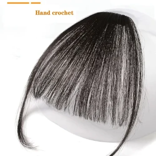 ZZHAIR Clips en 100% Extensions de cheveux humains Remy Air Bang cheveux 1 pièces naturel droit