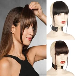 Clip sintético Azqueen en flequillo frontal, flequillo limpio, pelo con flecos, Clip para mujer, extensión de clip para el cabello, accesorios para el cabello, flequillo