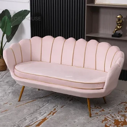 Nordic flanelowe sofy do salonu Salon kosmetyczny krzesło do salonu meble domowe lekka luksusowa odzież tkanina pojedyncza Sofa na zamówienie