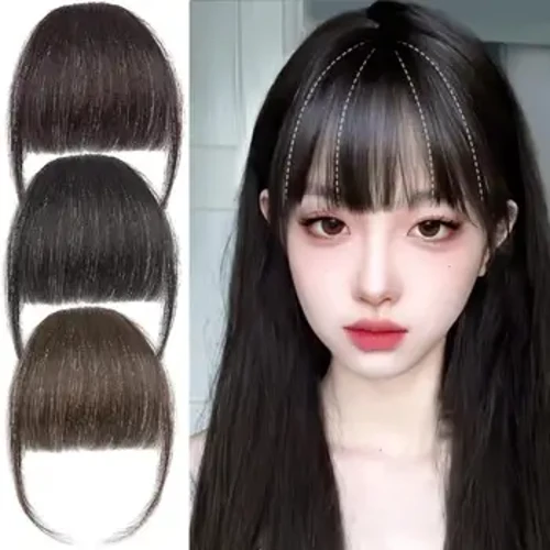 Frae Clip-in Bangs Natural Stier Bangs Hoer Extensions Black Brown Straight Bangs Fringe Perück Hairpieces