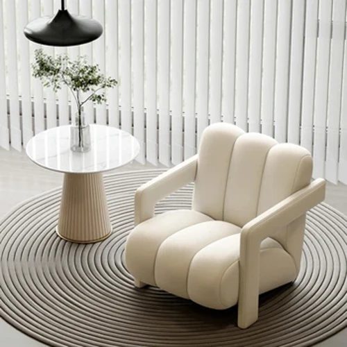 Canapea de o persoană de lux ușoară Sufragerie Scaun de o persoană din stofa modernă Dormitor Balcon Scaun leneș Casual Canapea de designer