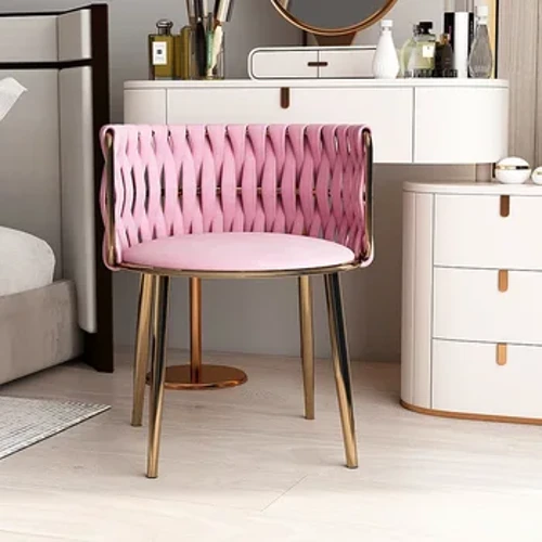 Luksus Pink Stuestole Guld Comfy Nordic Design Spisestuestol Individuel Salon Cadeira Gamer Boligmøbler MQ50KT