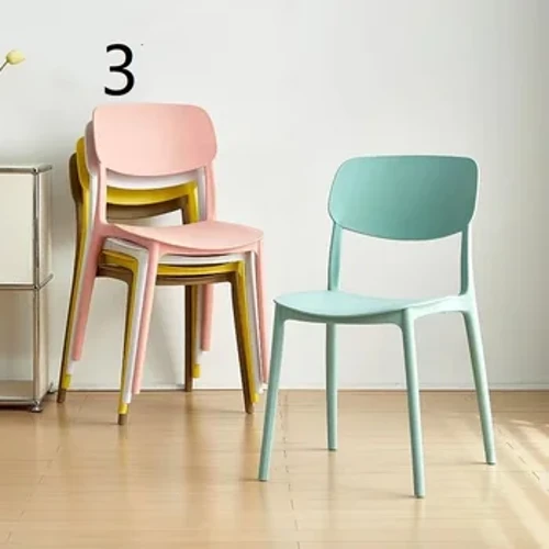 Ghế nhựa nhẹ bàn ăn sang trọng ghế ăn nhà hàng nhà có thể xếp chồng lên nhau thiết kế bàn làm việc lưng ghế