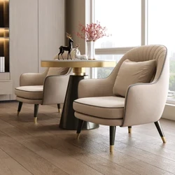 Italienesch Bar Hocker Akzent Wunnzëmmer Still Makeup Dressing Backrest Design Sofa Still Schéinheetssalon Stoelen Heemmiwwel
