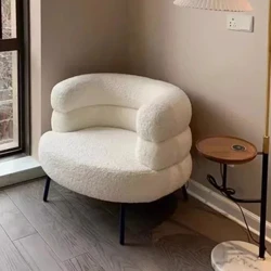 Weiße Wohnzimmerstühle, nordisches Design, bequemer, tragbarer Esszimmersessel, Sofa, Chaise Pliante, Wohnmöbel MQ50KT