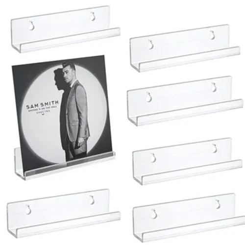 Taifid Aicrileach Trédhearcach CD Stórála Raca Maireachtála Maisiú Seomra Vinyl Seilf Taifead Sealbhóir Balla Seilf Taispeána Taifeadta