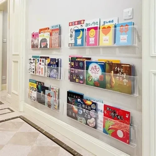 Acrylic Trong Suốt Kỷ Lục Giá Trưng Bày CD Đọc Tạp Chí Bộ Sưu Tập Treo Tường Bảo Quản Album Tranh Treo Tường Của Trẻ Em