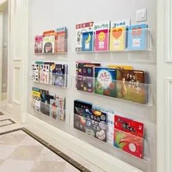 Acrylic Trong Suốt Kỷ Lục Giá Trưng Bày CD Đọc Tạp Chí Bộ Sưu Tập Treo Tường Bảo Quản Album Tranh Treo Tường Của Trẻ Em