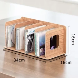 Kabinet Warna Kayu Alami CD Album House Kantor Storage Box Creative Tampilan DVD Rack Photo Film Locker Rekaman Frame Book