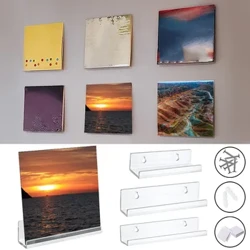 Tryloyw Cofnod Acrylig CD Storio Rack Ystafell Fyw Addurno Vinyl Record Silff Deiliad Wal Record CD Arddangos Silff