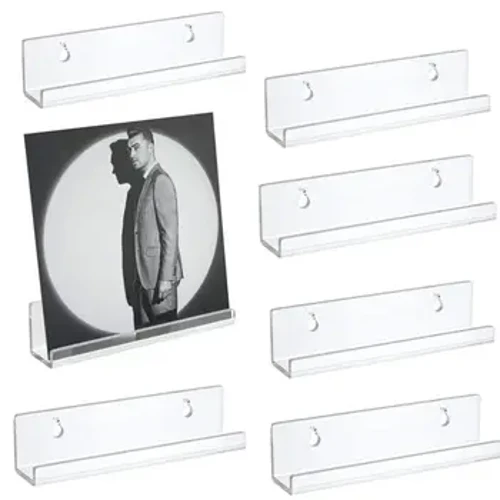 Stondin Arddangos Record 4/7/12 modfedd Creadigol CD Silff Silff Recordiau Acrylig Storio Silff