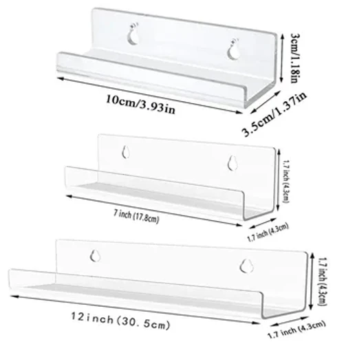 Suport de depozitare pentru discuri din acril transparent pentru CD-uri Decor pentru cameră de zi Raft pentru discuri de vinil Suport de perete Raft pentru discuri