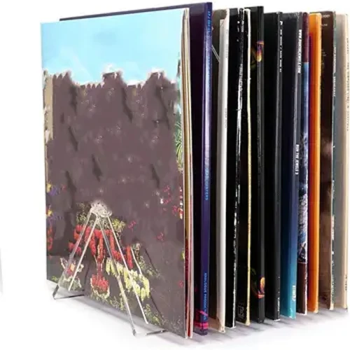 Clear Plastic LP Vinyl Record Stand CD Shelf Turntable Record Collect Storage Shelf Exhibit Stand Holder Album Record Organzier